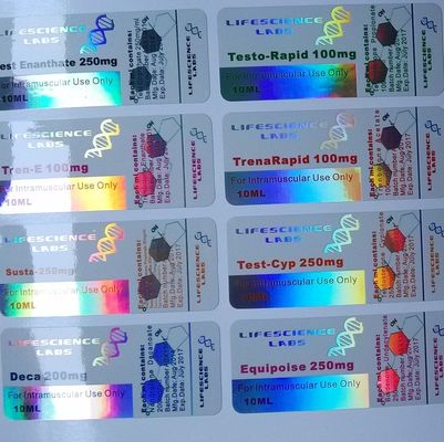 Ярлыки бутылки лекарства OEM, бумажные стикеры Hologram безопасностью 80gsm