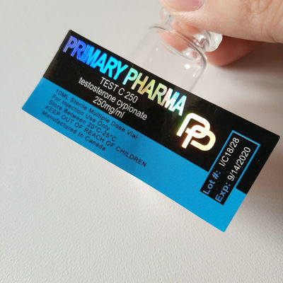 Ярлыки пробирки серебряной ранга Pharma сусального золота стероидные