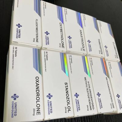 Планшеты Winstrol завертывают печатание в бумагу коробки, штемпелюя фольгу серебра выбили коробки таблетки медицины