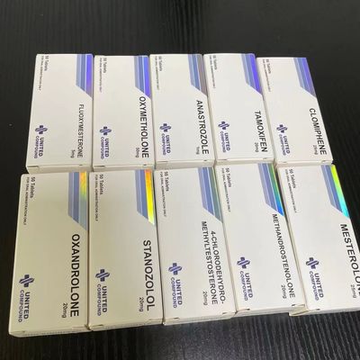 Планшеты Winstrol завертывают печатание в бумагу коробки, штемпелюя фольгу серебра выбили коробки таблетки медицины